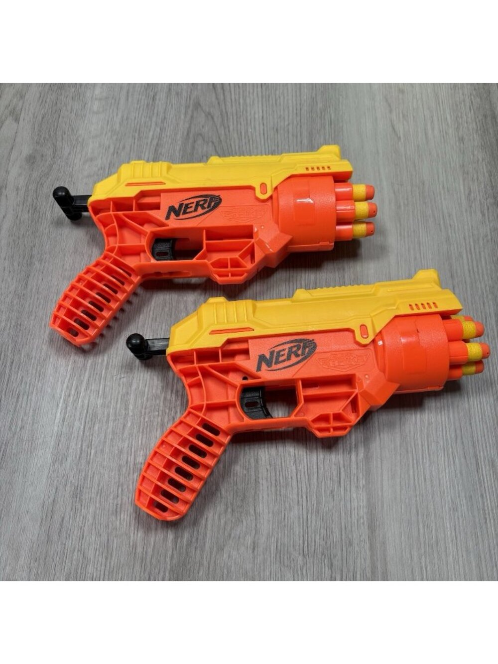 Lot Of 2 Nerf Alpha Strike Fang Dart Gun With 12 Darts-Tested Working